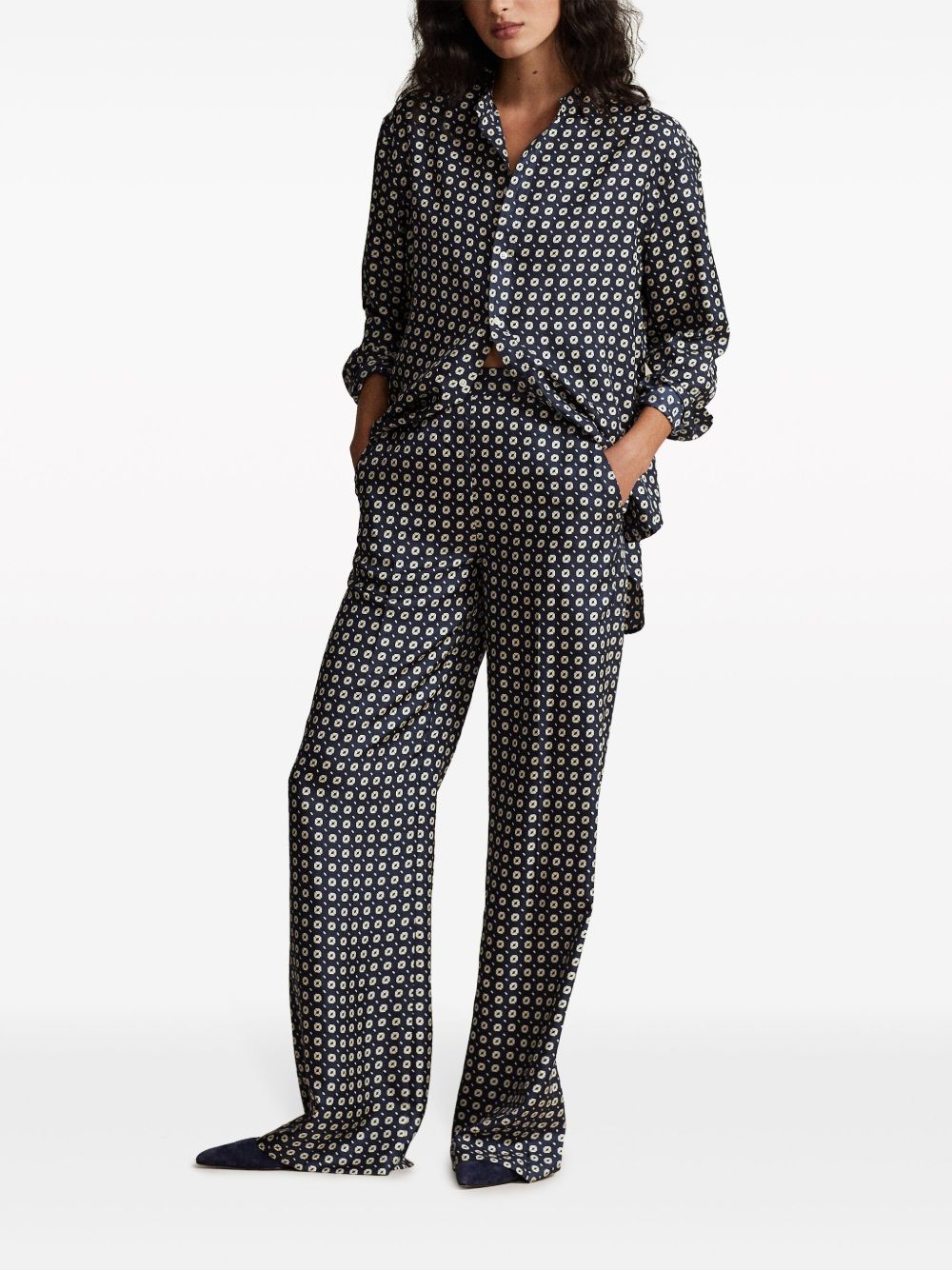 Polo Ralph Lauren geometric-print straight-leg trousers Women