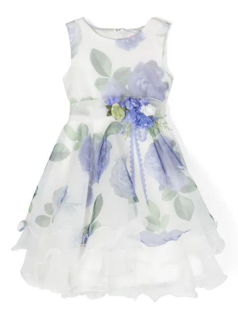 Mimilù floral-print flared dress
