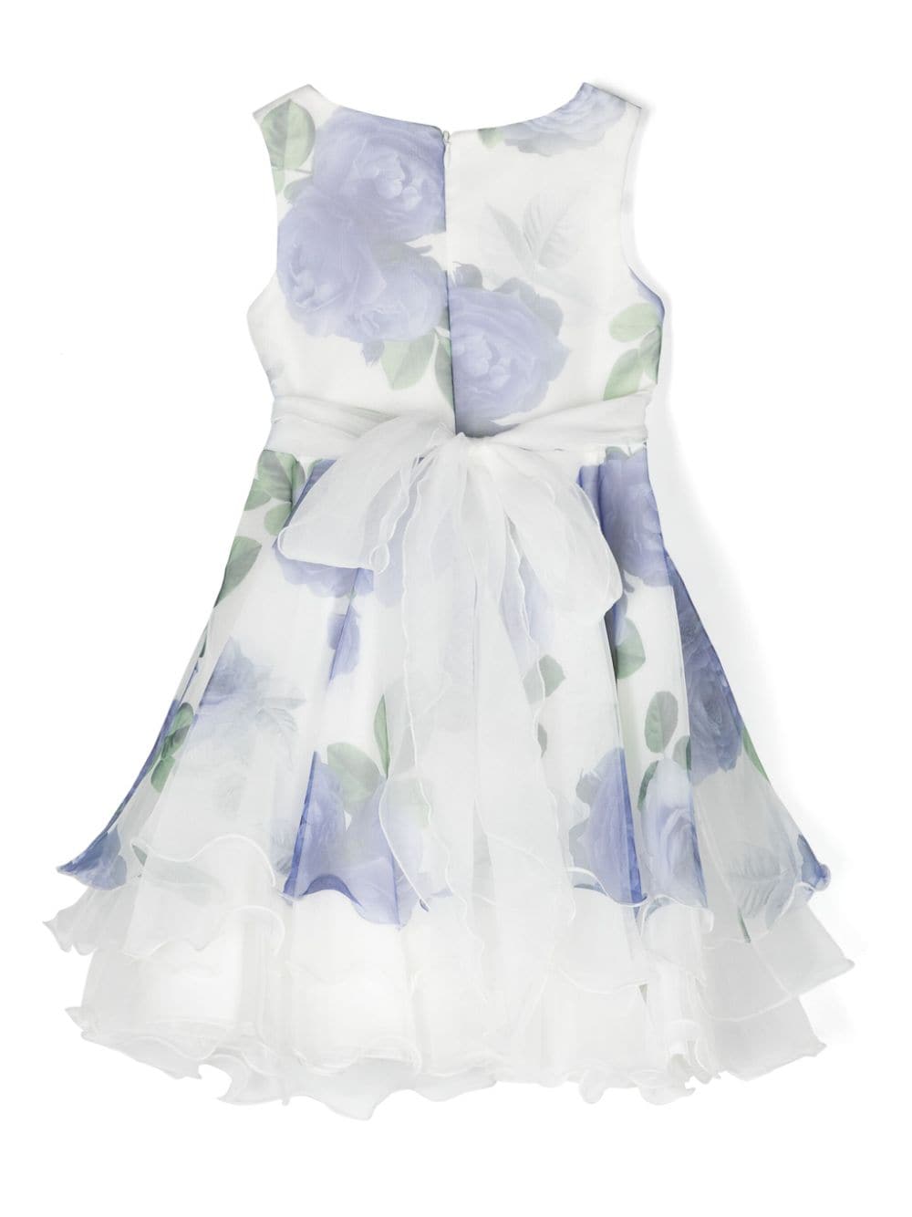 Shop Mimilù Floral-print Flared Dress In White
