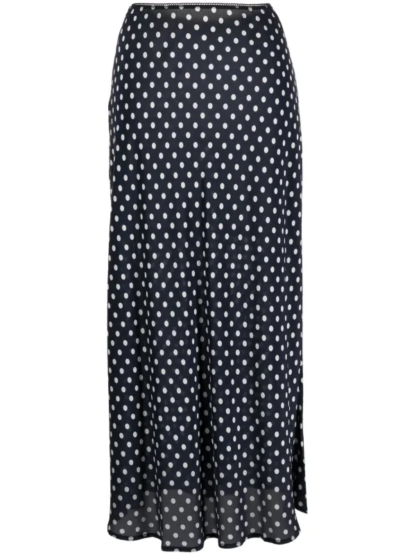 Blue skirt dot polka hotsell