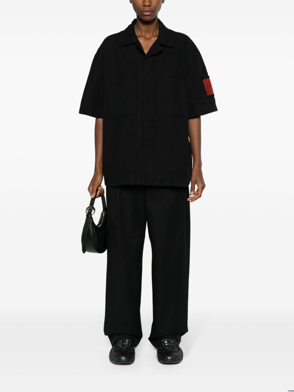 Shop 44 Label Group Bowling Canvas Shirt In Black