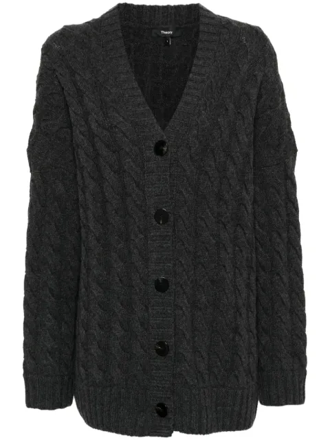 Theory long-sleeved cable-knit cardigan