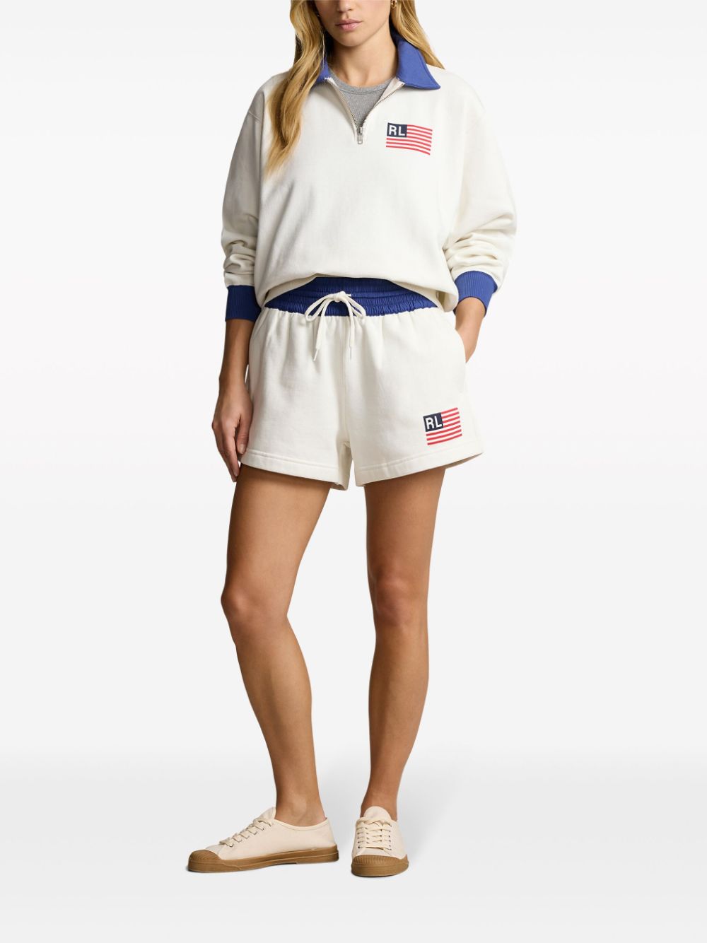 Shop Polo Ralph Lauren Logo-print Shorts In White