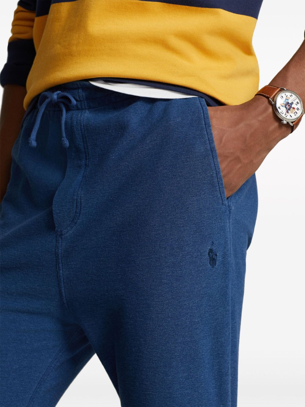 Polo Ralph Lauren Katoenen broek met borduurwerk Blauw