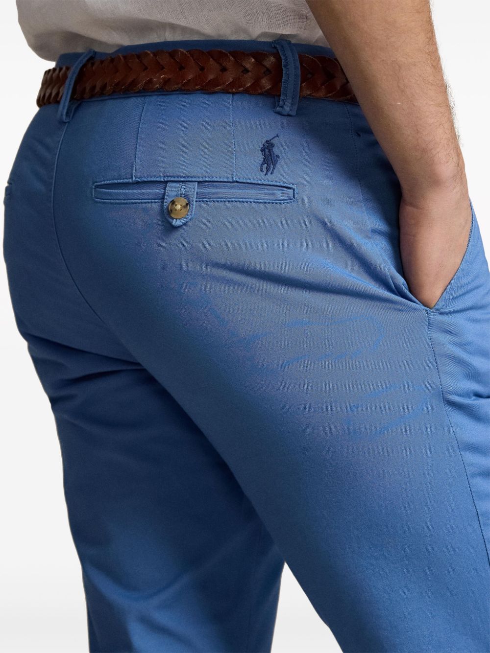 Shop Polo Ralph Lauren Bedford Cotton-twill Trousers In Blue