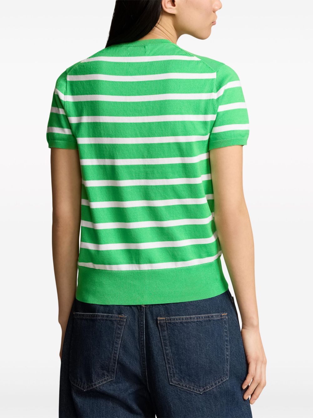 Polo Ralph Lauren striped short-sleeve knitted top Women