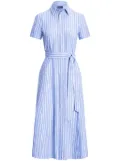 Polo Ralph Lauren striped linen shirt-dress - Blue