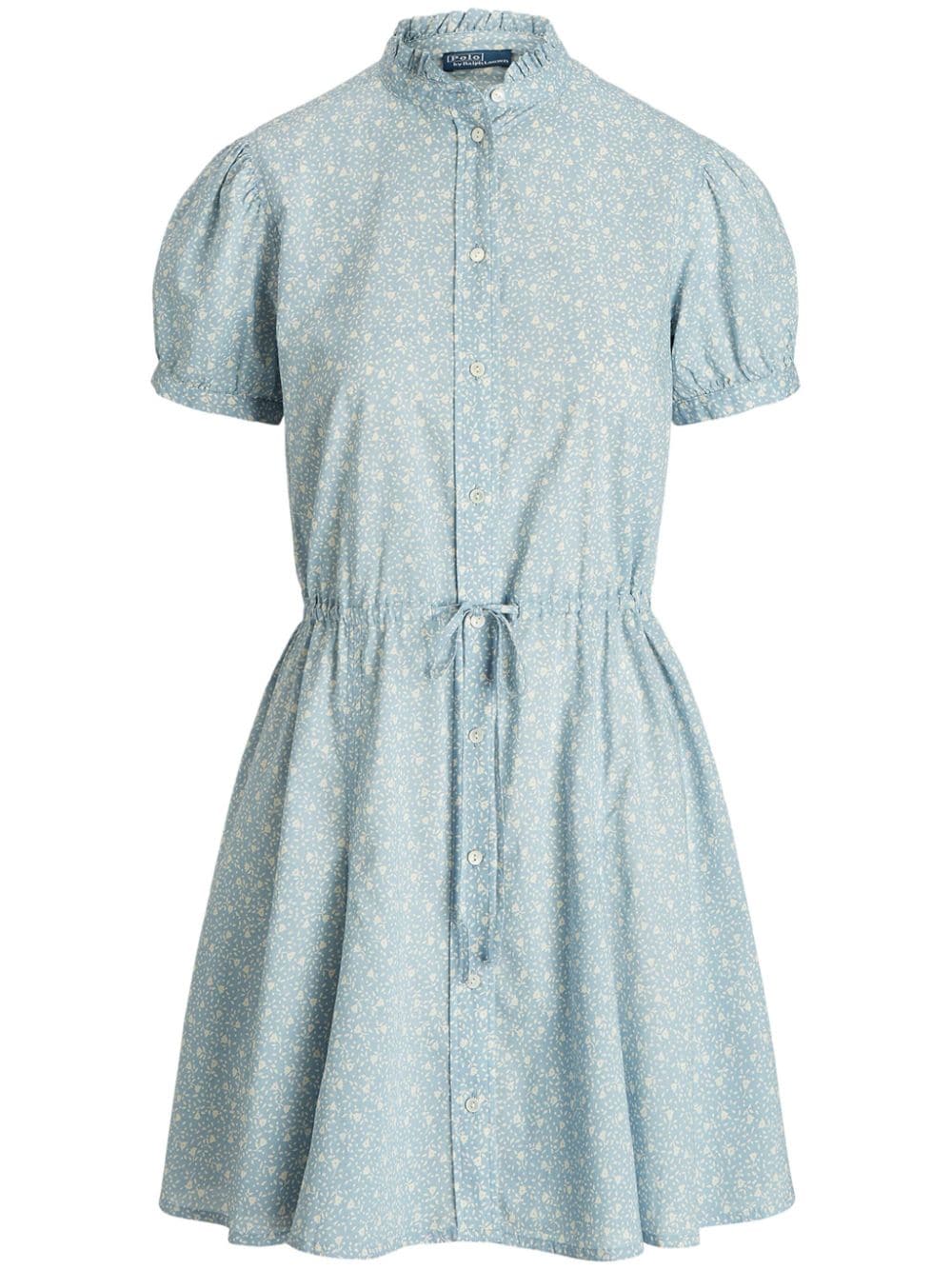 Polo Ralph Lauren Popeline-Kleid mit Blumen-Print - Blau