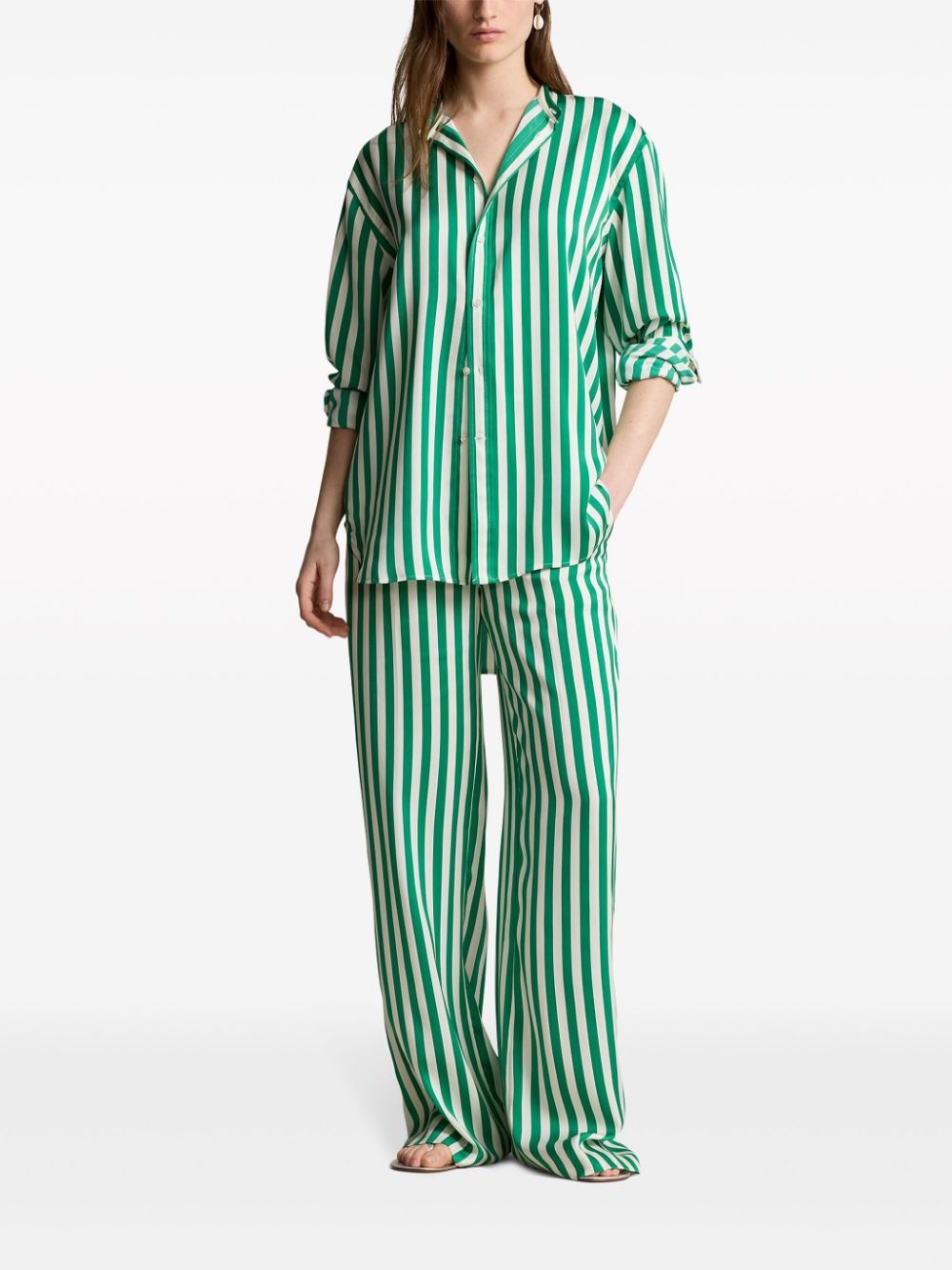 Polo Ralph Lauren striped silk shirt - Green