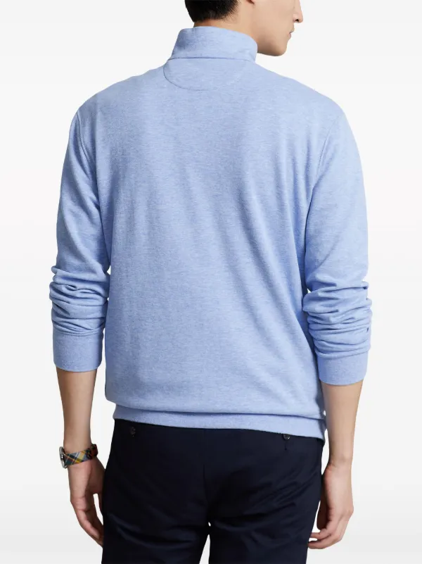 Polo Ralph Lauren Mens Quarter Zip Mesh Knit Pima Cotton