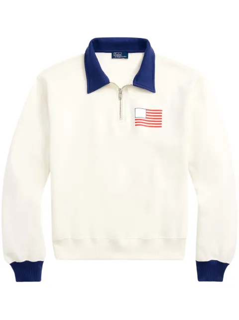 Polo Ralph Lauren sweat zippé à logo imprimé