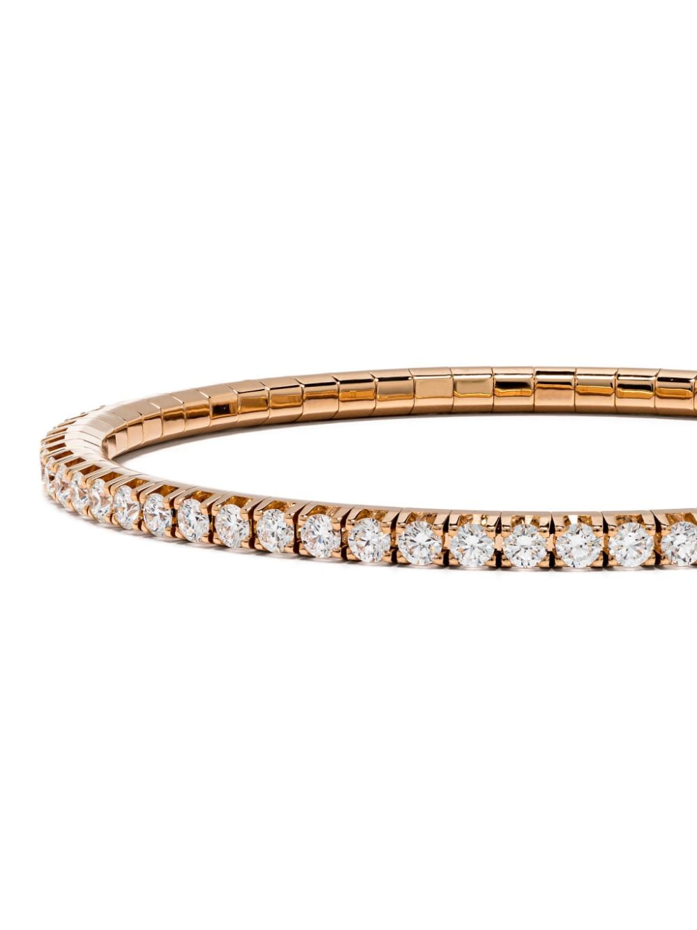 Shop Roberto Demeglio 18kt Rose Gold White Diamond Extensible Bracelet In 粉色