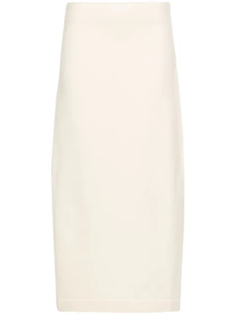 Jil Sander wool step-hem skirt