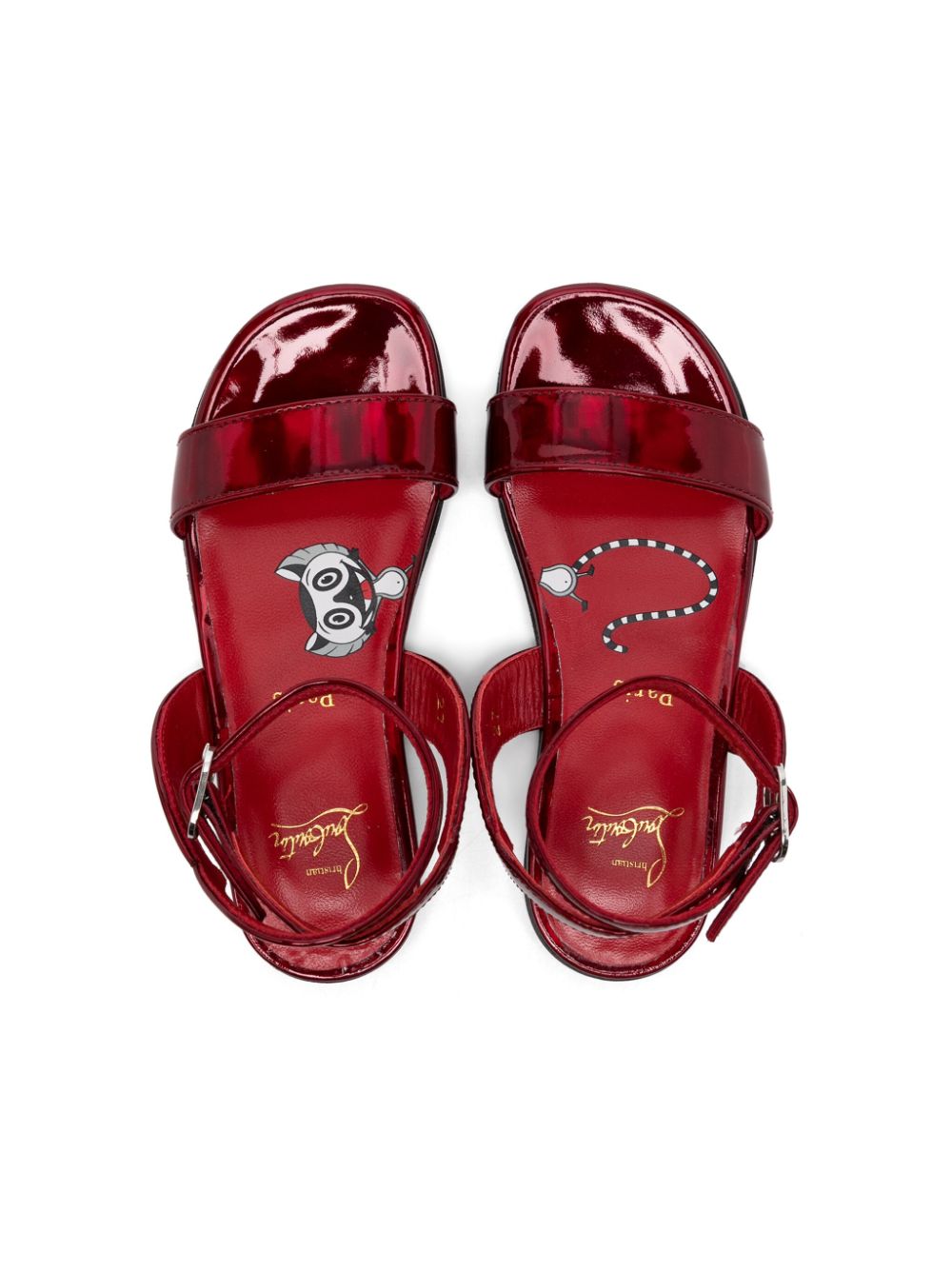 Christian Louboutin Kids Melodie Chick patent-leather sandals Red