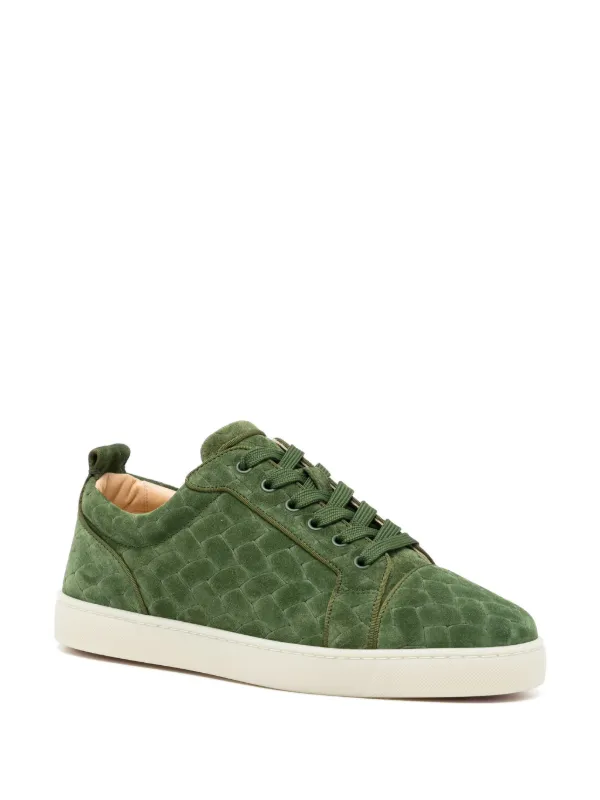 Christian Louboutin Louis Junior Braided Suede Trainers Green FARFETCH