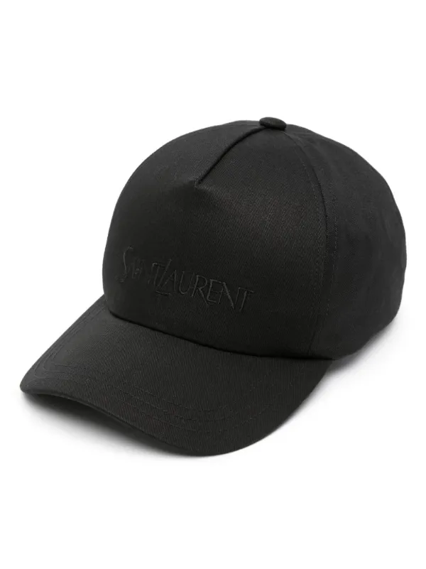 Saint Laurent logo-embroidered gabardine-weave Cap - Farfetch