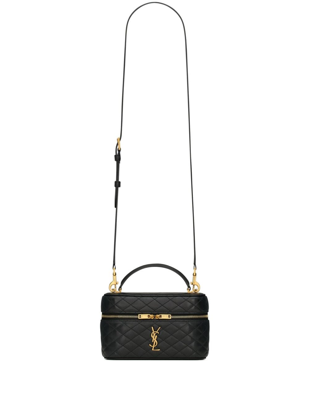 Image 1 of Saint Laurent mini logo-plaque vanity bag