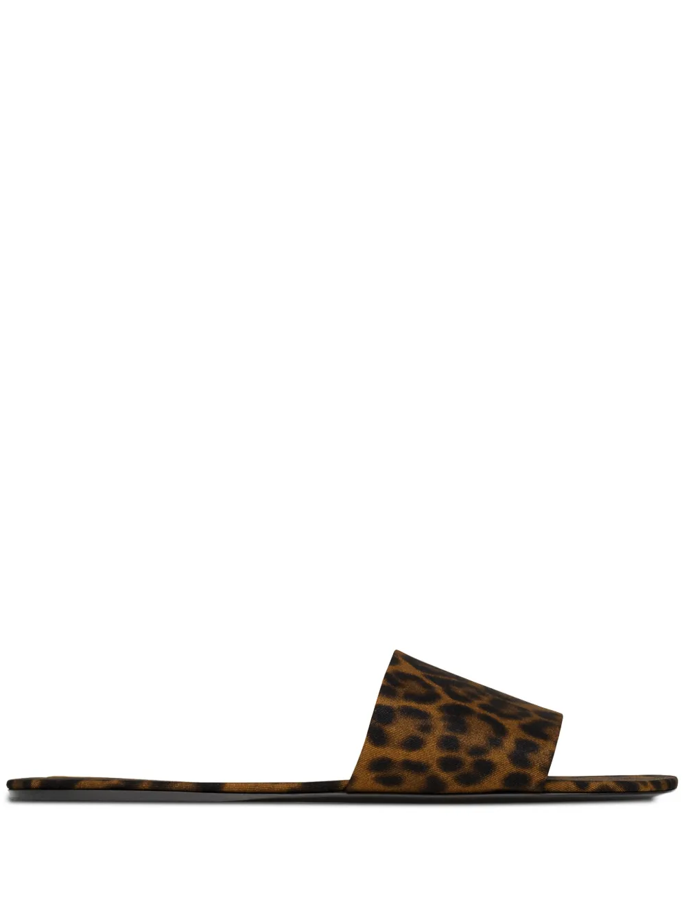 Shop Saint Laurent Carlyle Leopard-print Flat Sandals In Manto Naturale