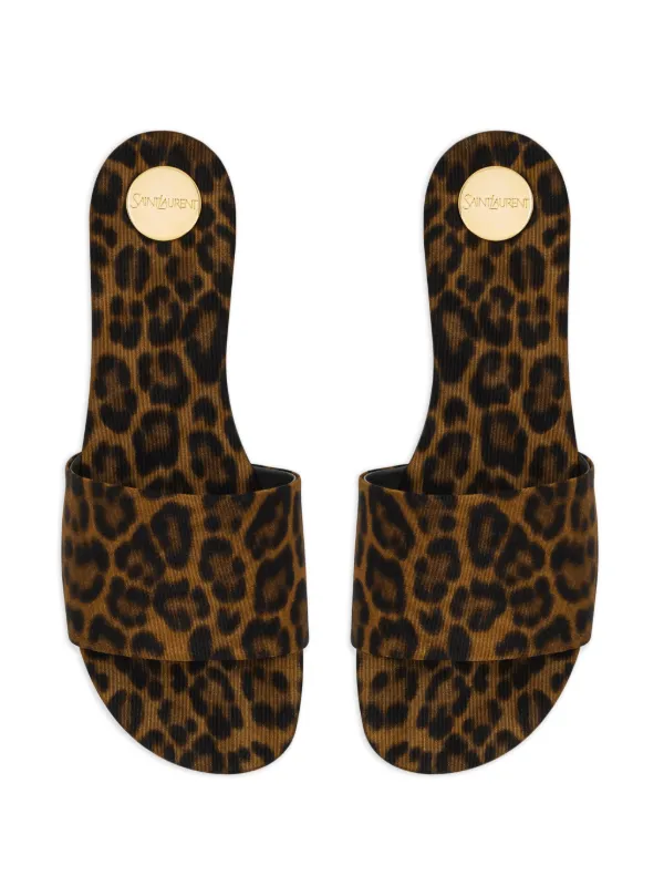 saint laurent leopard sandals