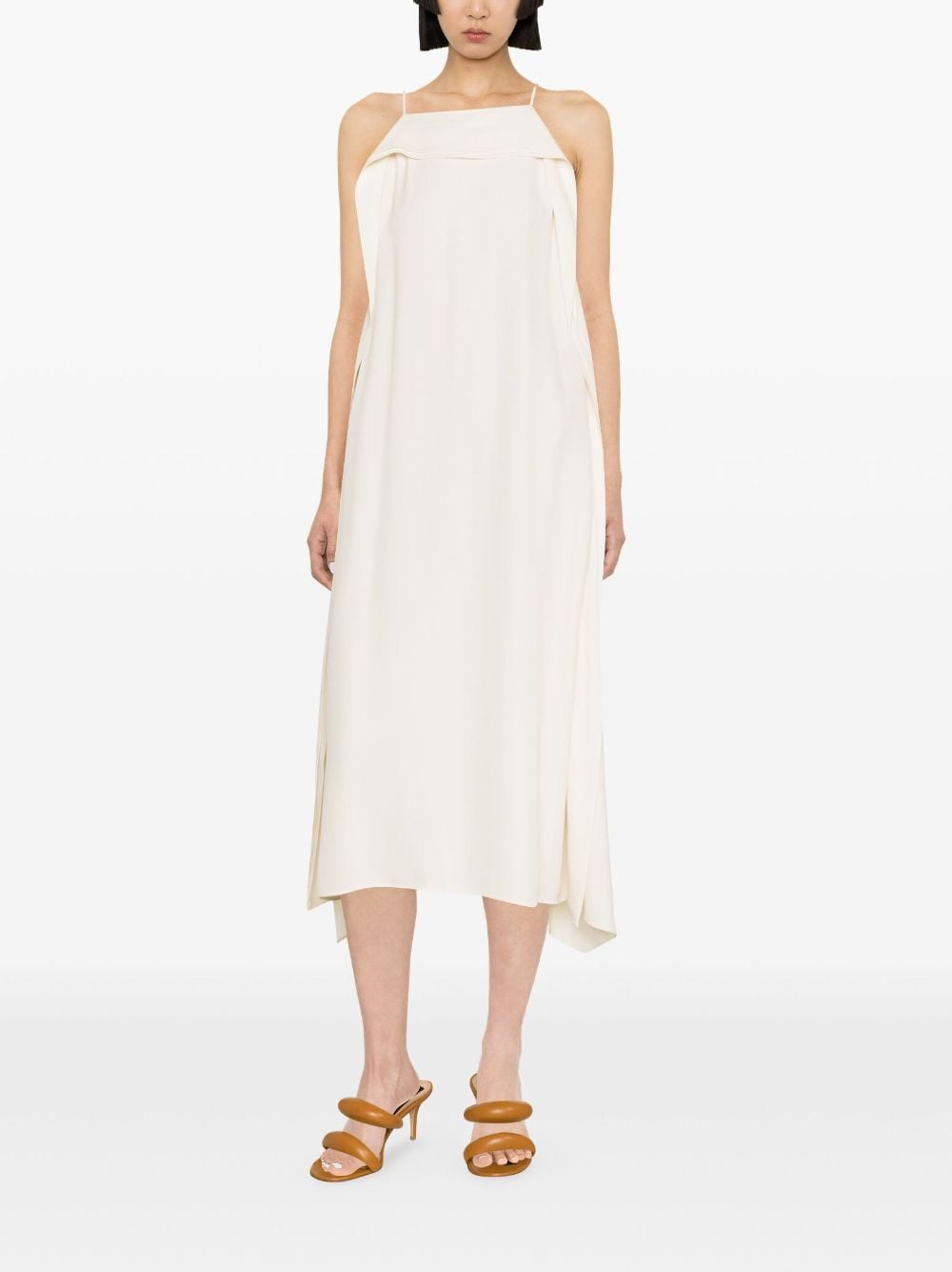 Shop Ulla Johnson Lily Ruffled-trim Midi Dress In White
