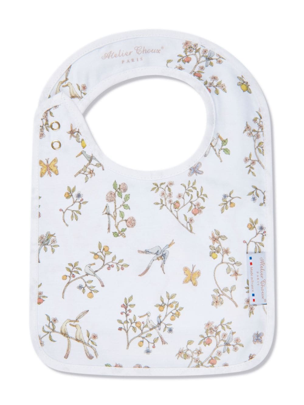 Shop Atelier Choux Carré & Satin In Bloom Bib Set (set Of Two) In Blue