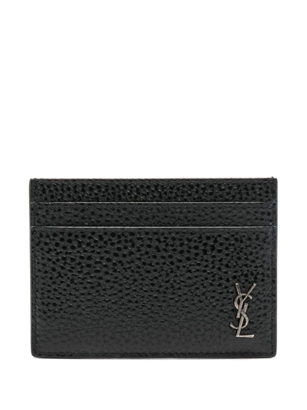 Saint Laurent Portafoglio Cassandre con placca logo - Nero