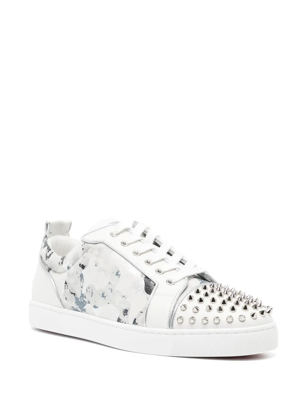 Christian Louboutin Louis Junior Spikes Leather Sneakers - Farfetch