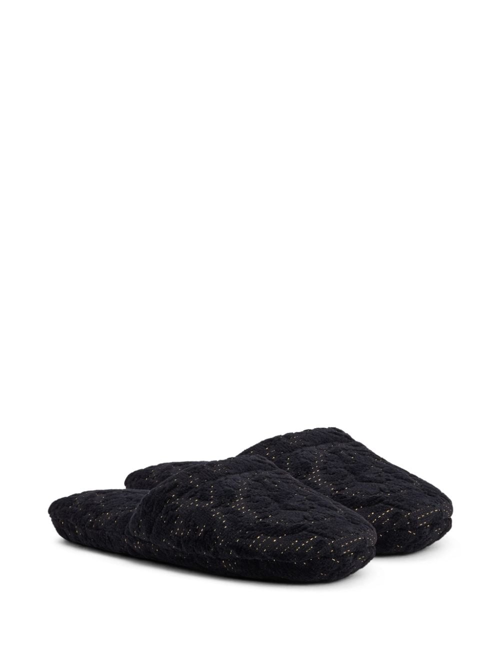 Versace Barocco lurex cotton-blend slippers - Grijs