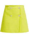 Versace Medusa-button tweed miniskirt - Yellow