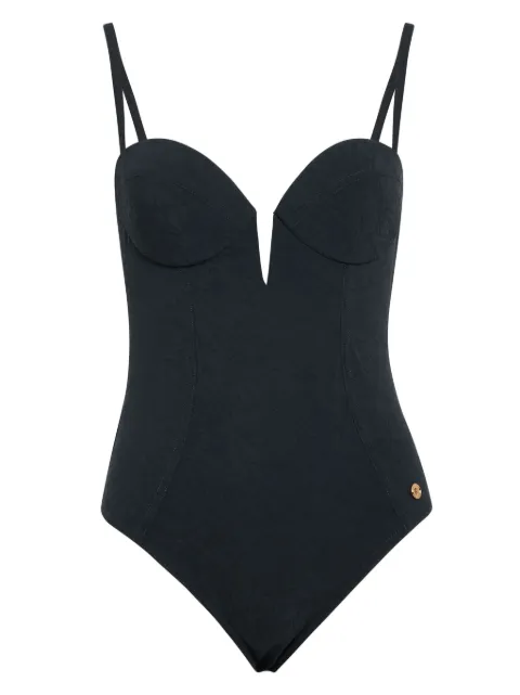 Versace Barocco-jacquard swimsuit