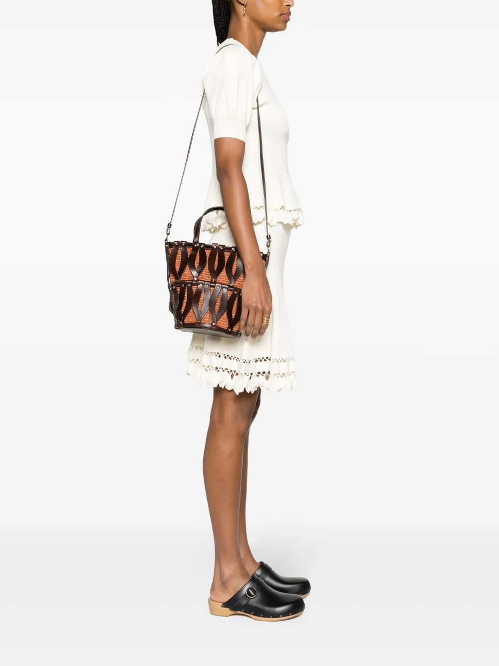 Ulla Johnson Indra kleine leren shopper - Bruin