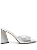 The Attico Devon 85mm metallic sandals - Silver