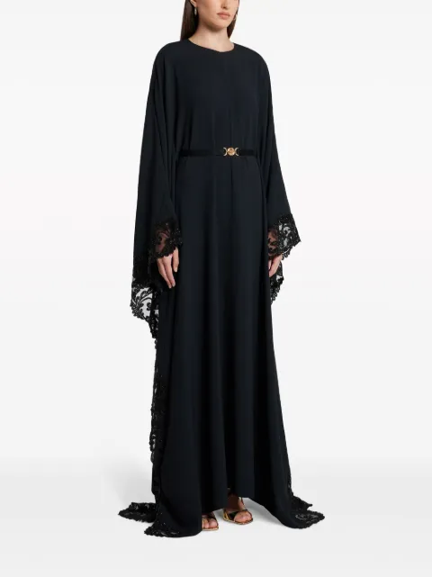 Versace Barocco lace-trim satin gown 10137601A10240 - 2