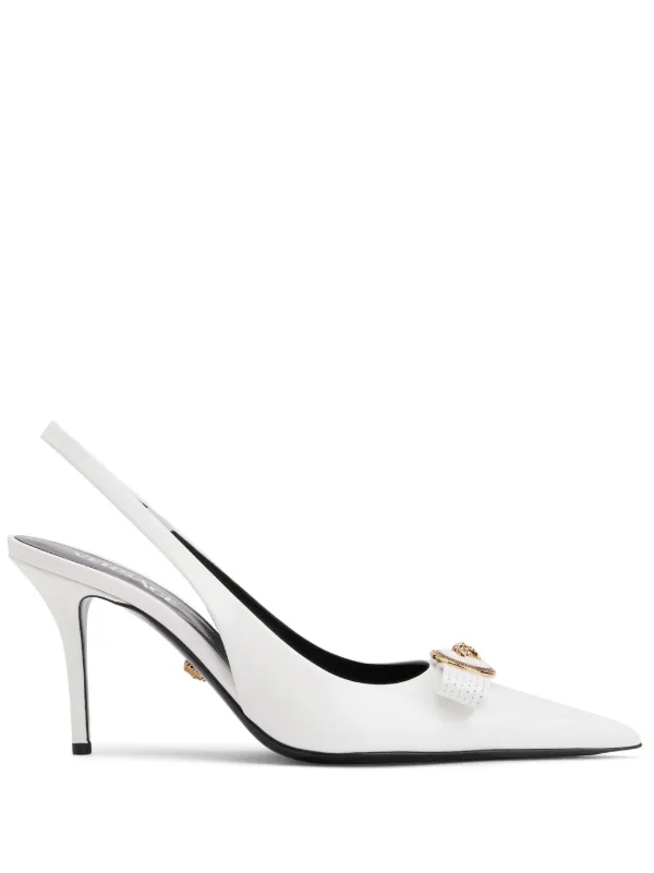 Versace white pumps cheap