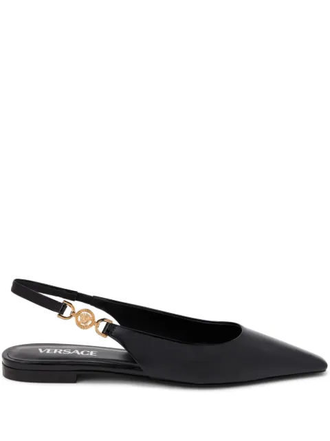 Versace Slingback ballerina's met Medusa-plakkaat