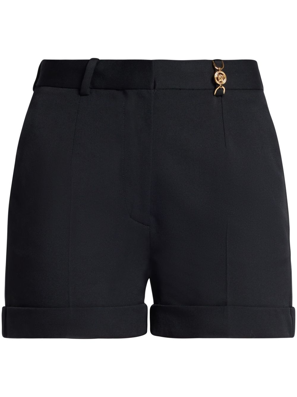 Medusa Biggie-embellished wool shorts