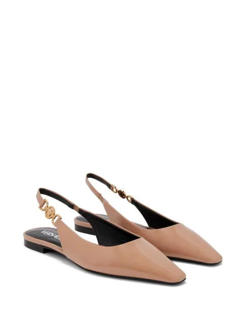 Versace Medusa-plaque slingback ballerina shoes 1013024D2VE - 1