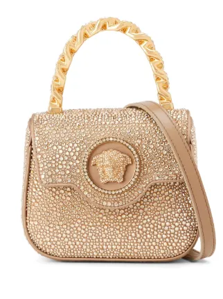 Versace La Medusa crystal embellished Mini Bag Neutrals FARFETCH PL