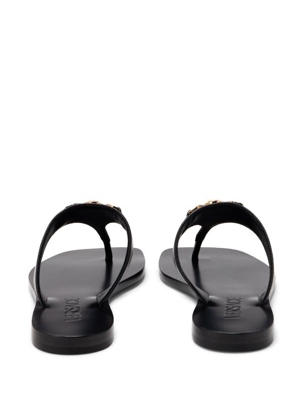 Versace Medusa Head Leather Sandals | Black | FARFETCH AO