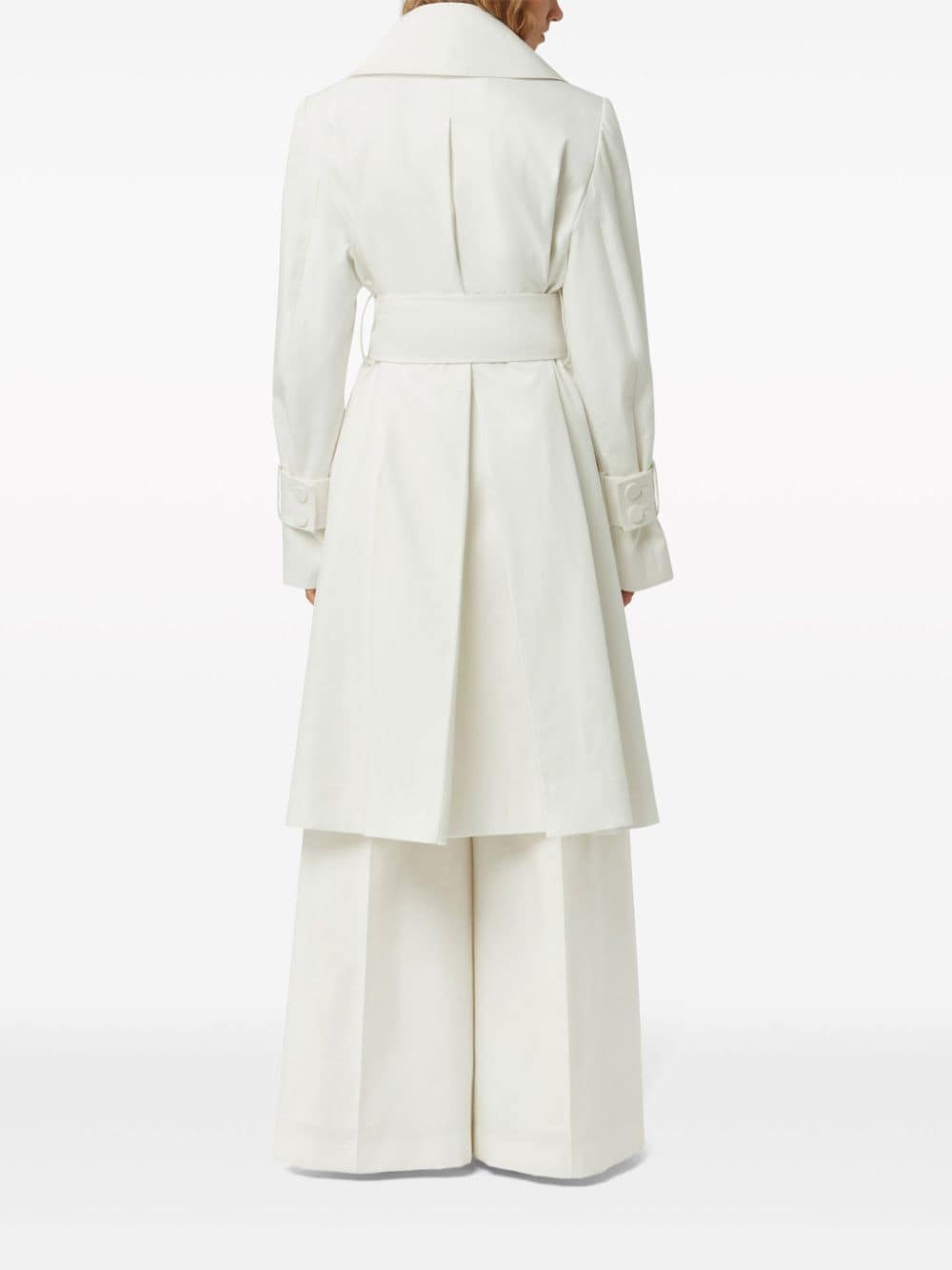 Shop Nina Ricci Tailored Palazzo Trousers In White