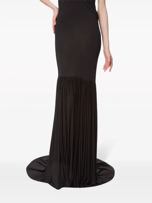 Nina Ricci Gathered Mermaid Maxi Skirt Black FARFETCH LB