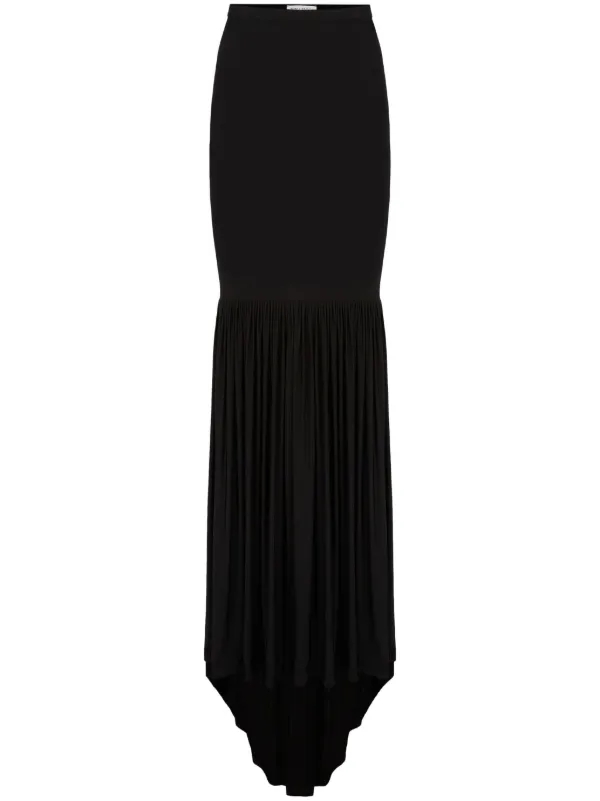 Nina Ricci Gathered Mermaid Maxi Skirt in Black