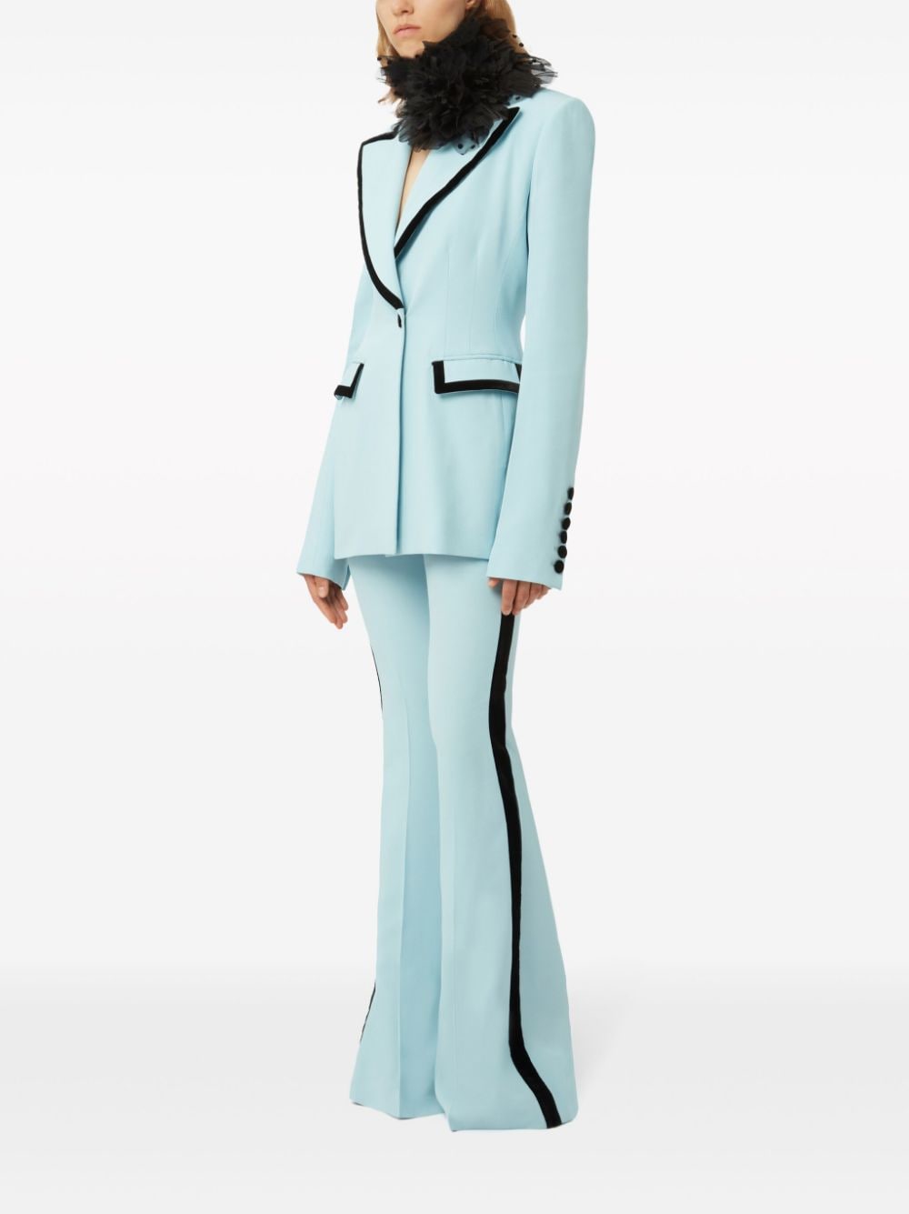 Image 2 of Nina Ricci Cady velvet-trim blazer