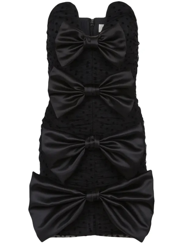 Nina Ricci Bow-detail Bustier Minidress - Black
