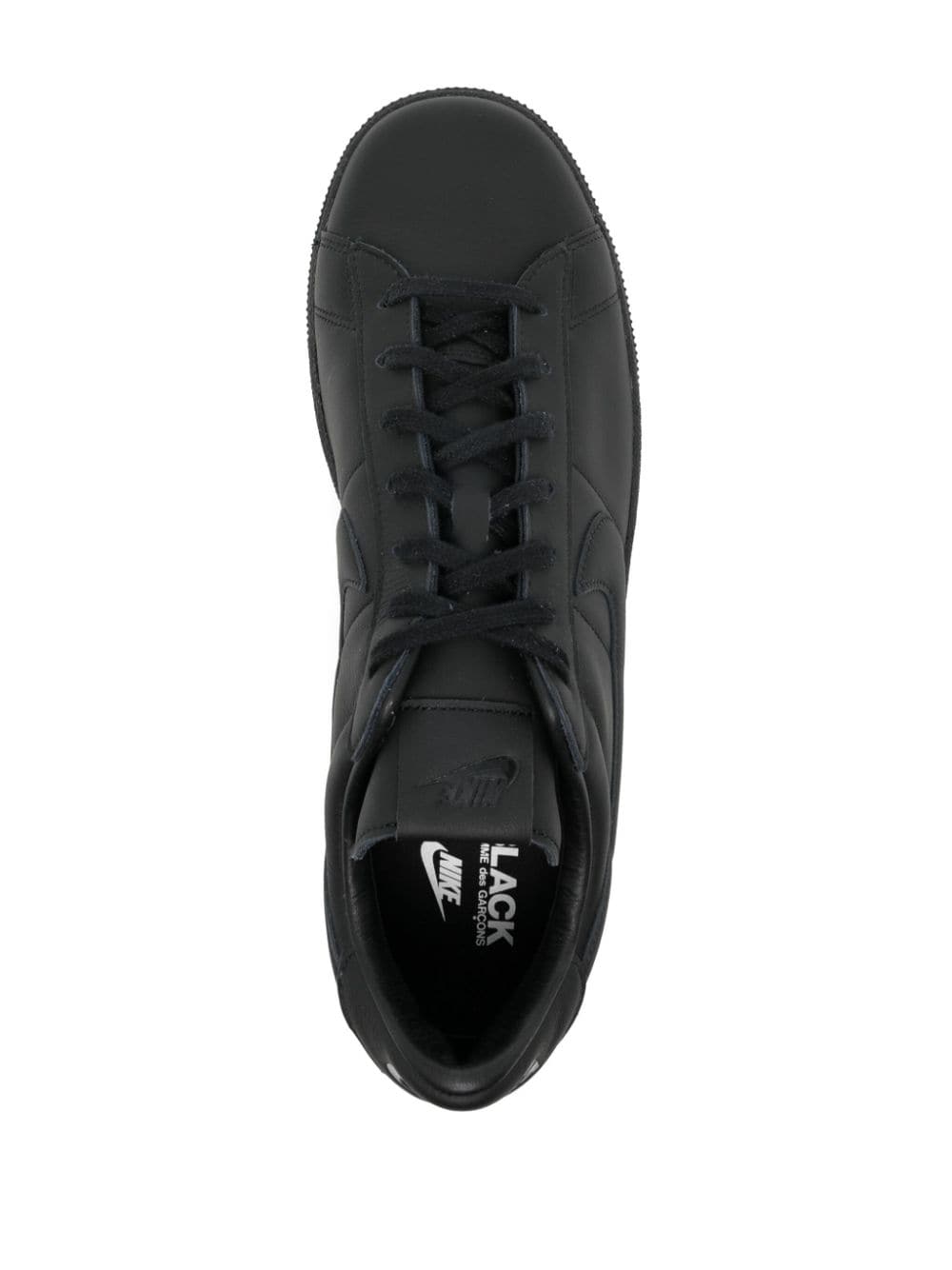Shop Black Comme Des Garçons X Nike Classic Sp Leather Sneakers In Black