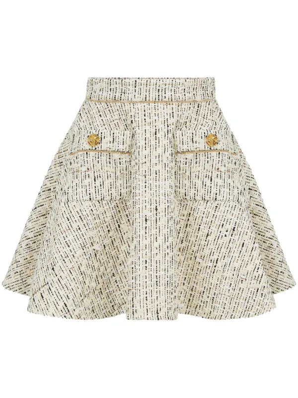 Nina Ricci ツイード スカート | ニュートラル | FARFETCH JP