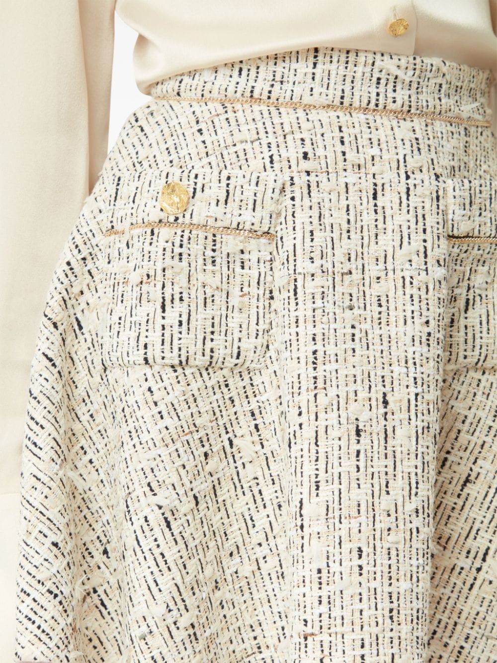 Nina Ricci Tweed mini-rok Beige