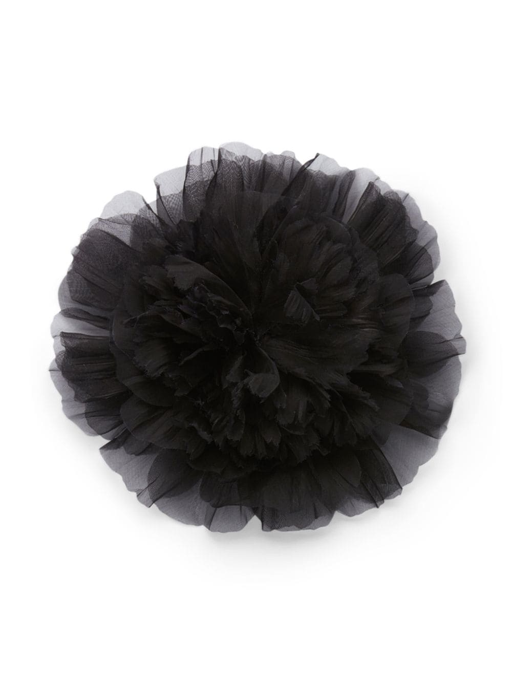 Nina Ricci Small Flower Silk Brooch In Black
