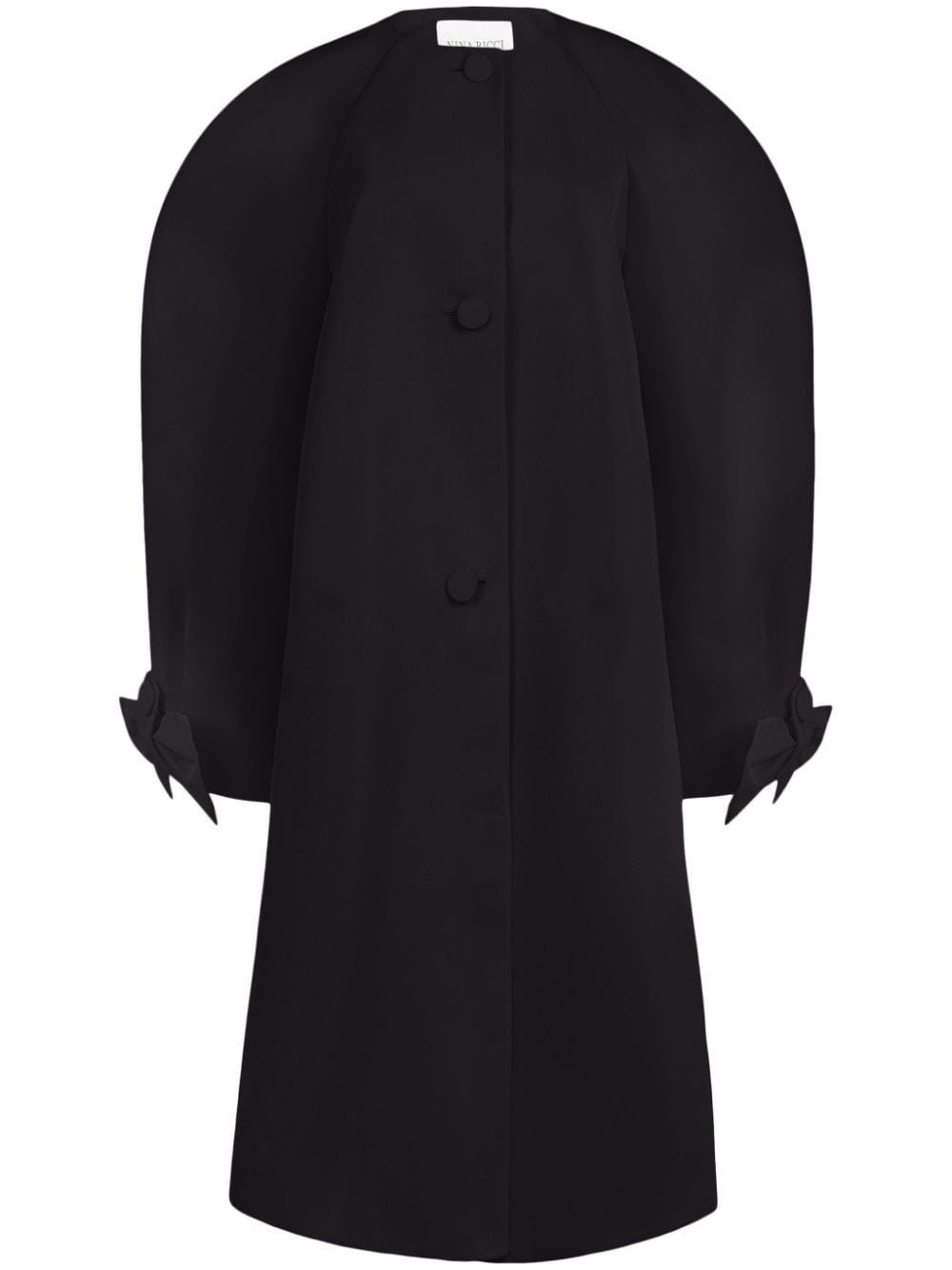 Nina Ricci Opera Oversize Coat In Black
