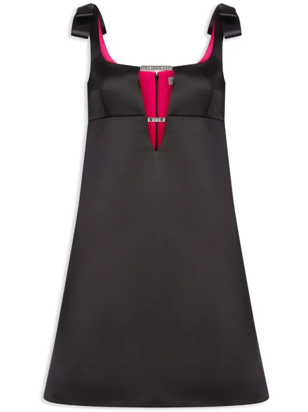 関税込み Nina Ricci サテン ドレス Nina Ricci サテン Aラインミニドレス | ブラック | FARFETCH JP